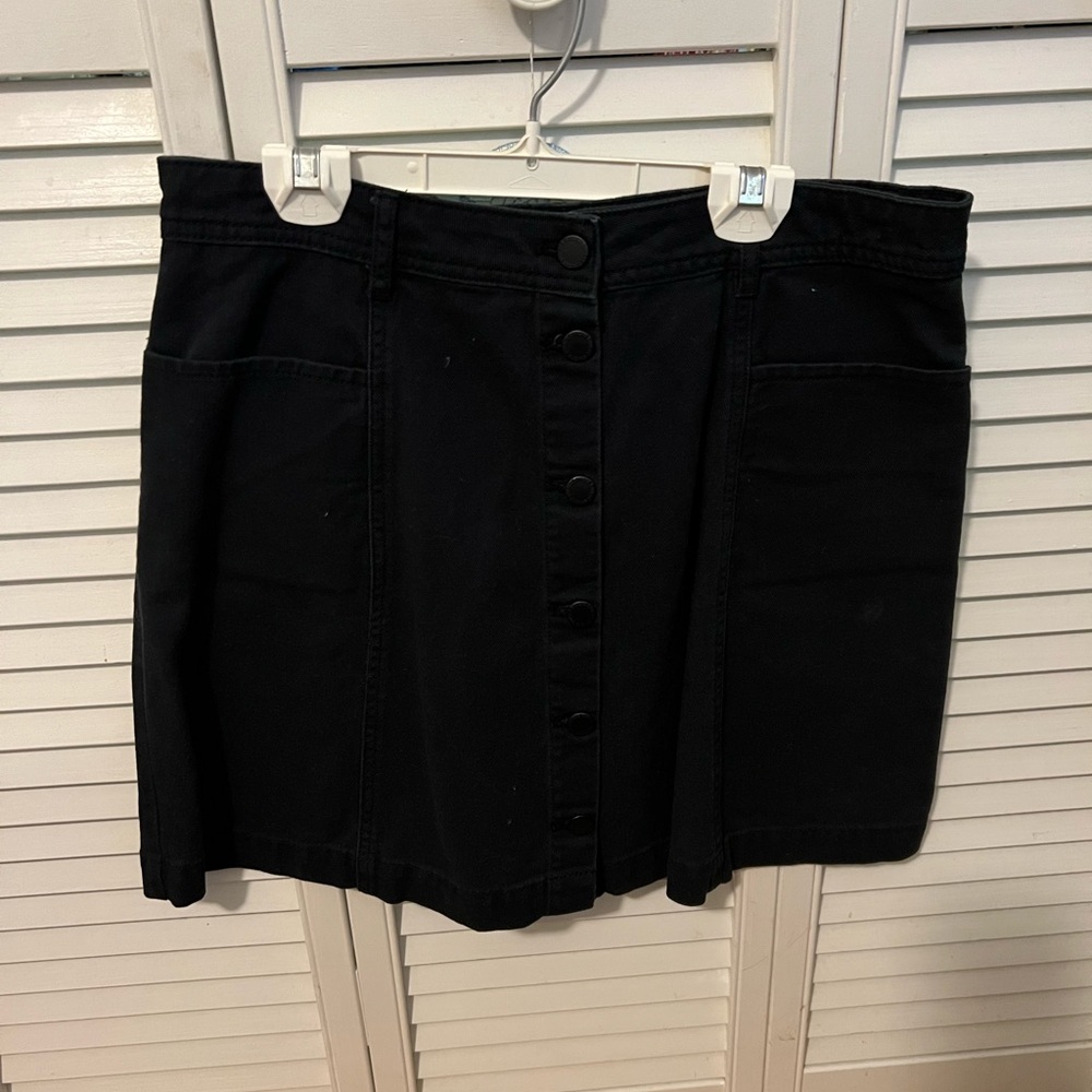 Black Denim Skirt